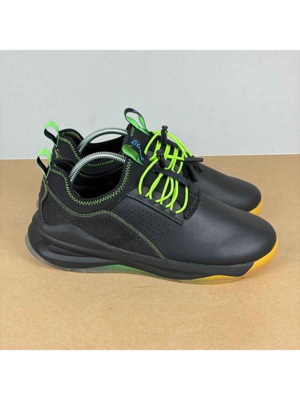 Clove Lunar Fade Classic Leather Athletic Shoes Womens 8.5 Black Green Toggle - Picture 3 of 10
